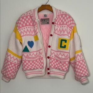 Vintage 90s New Order Pink Quilted Varsity Jacket Kids M Stoney Clover Vibes